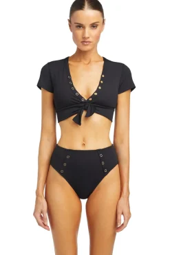 Amy Ribbed Raglan Bikini Top