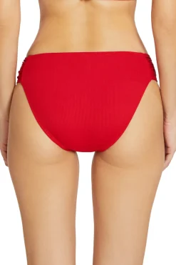 Amy Ribbed Tab Side Hipster Bikini Bottom