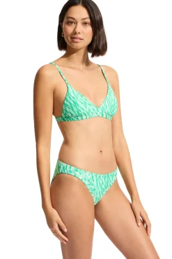 Animal Instinct Banded Triangle Bikini Top
