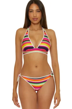 Anniversary Stripe Triangle Bikini Top