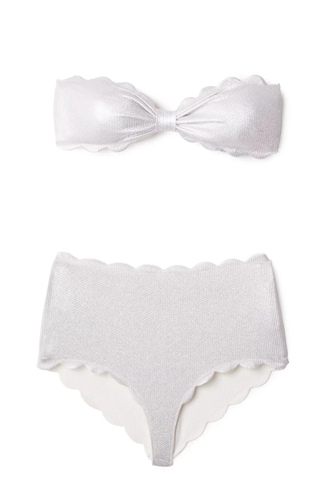 Antibes Sweetheart Scalloped Bandeau Bikini Top