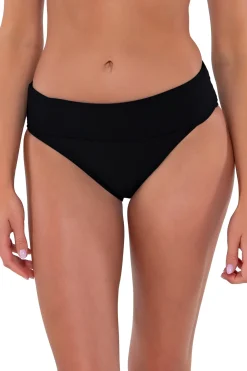 Banded Foldover High Waist Bikini Bottom