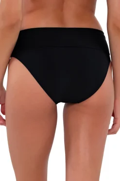 Banded Foldover High Waist Bikini Bottom