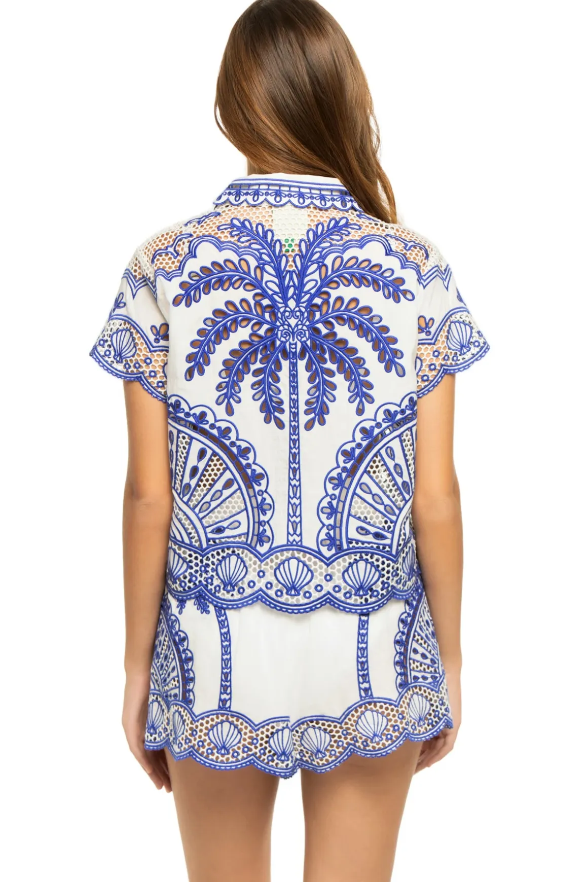 Blue Palm Shorts