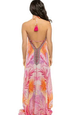 Blush Halter Maxi Dress