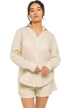 Button Down Cover Up Shirt Dress