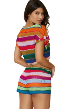 Calypso Renee Crochet Crop Top
