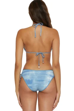 Cheryl Metallic Triangle Bikini Top