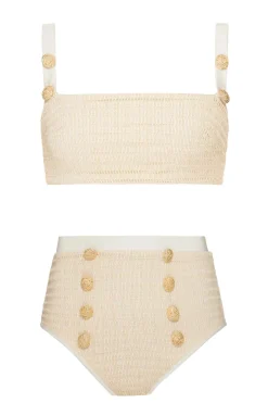 Crochet High Waist Bikini Bottom