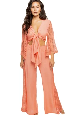 Crochet Tie Front Crop Top