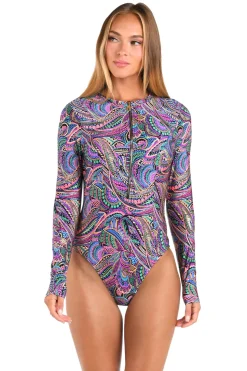 Disco Dream Long Sleeve One Piece Swimsuit