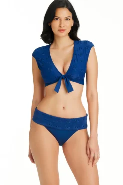 Eyelet Crop Bikini Top
