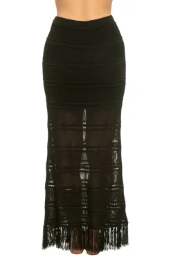 Flynn Crochet Midi Skirt