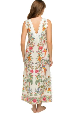 Forest Linen Midi Dress