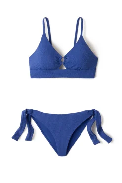 Frankie Textured Tie Side Hipster Bikini Bottom