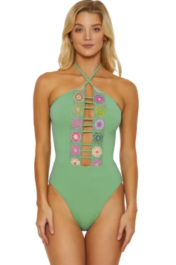 1969 High Neck One Piece Swimsuit