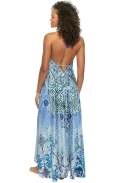 Hi-Low Halter Maxi Dress