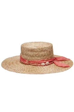 Ivy Straw Boater Hat