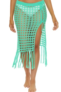 Lace-Up Multi Way Crochet Midi Skirt