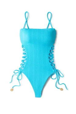Lace-Up One Piece Swimsuit