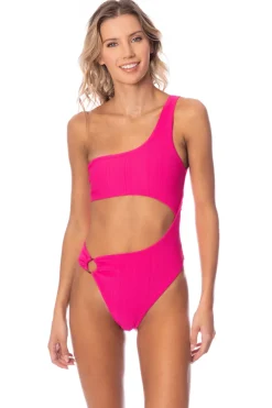 Lousie Asymmetrical Reversible One Piece Swimsuit