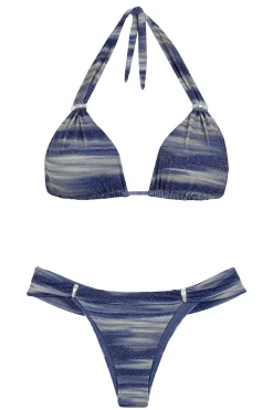 Lurex Bia Sliding Halter Bikini Top