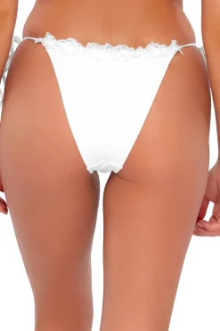 Luvera Tie Side Ruffle Brazilian Bikini Bottom