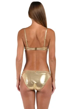 Metallic Bralette Bikini Top