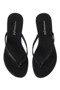 Metallic Thong Flip Flops