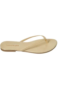 Metallic Thong Flip Flops