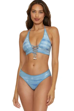 Mira Banded Halter Bikini Top