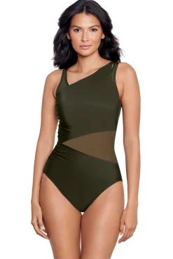 Network Azura Mesh Underwire Asymmetrical One Piece Swimsuit