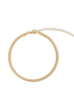 Nic Herringbone Chain Anklet