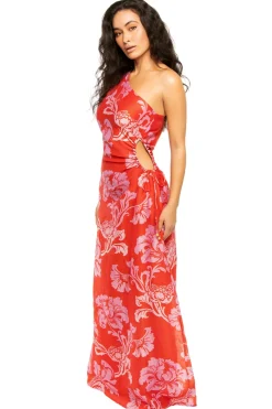 Olina Asymmetrical Midi Dress