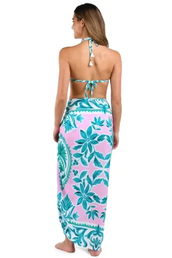 Opulent Palm Pareo Wrap Cover Up