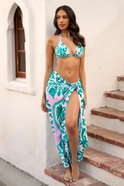 Opulent Palm Pareo Wrap Cover Up