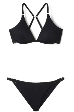 Parker Textured Tab Side Brazilian Bikini Bottom