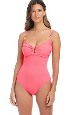 Pique Ole V-Wire One Piece Swimsuit