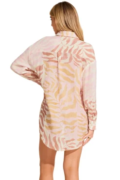 Playa Linen Button Down Shirt Dress