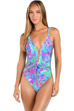 Plunge One Piece Swimsuit