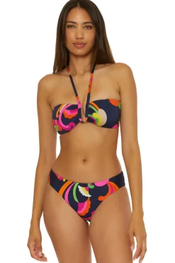 Poolside Swirl Bandeau Halter Bikini Top