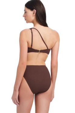 Ribbed Asymmetrical Bikini Top