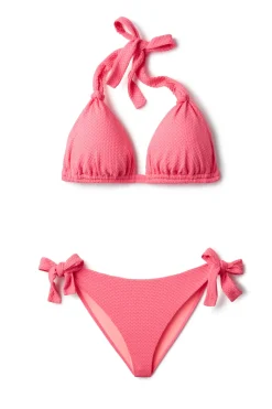 Riley Textured Halter Sliding Bikini Top