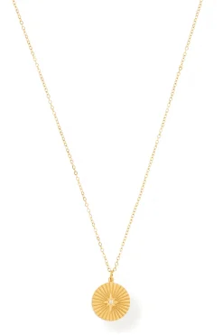 Rue Sunburst Disc Necklace