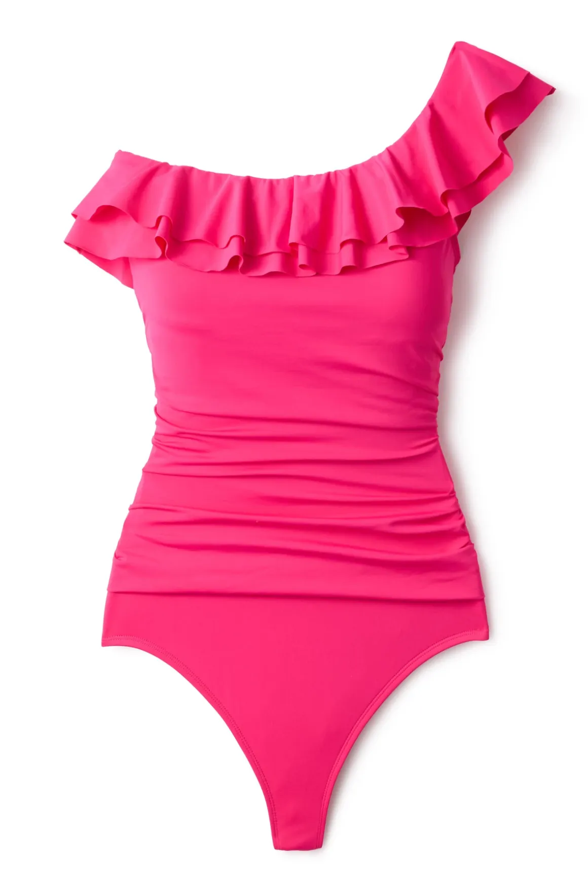 Ruffle Asymmetrical One Piece Swimsuit