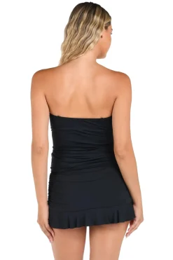Ruffle Bandeau Tankini Top