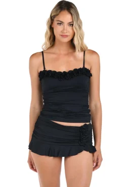 Ruffle Bandeau Tankini Top