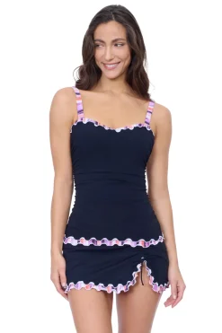 Ruffled Trim Tankini Top (E Cup)