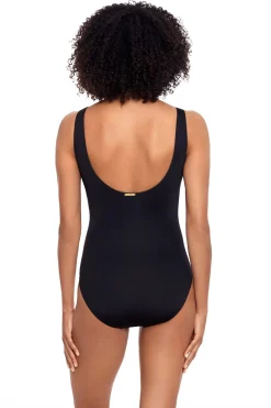 Ruffle Over The Shoulder One Piece Swimsuit