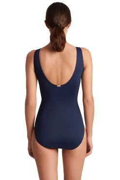 Ruffle Over The Shoulder One Piece Swimsuit